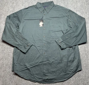 Roundtree & Yorke Hemd Herren XL Button Down Langarm Tasche Tencel Mischung Neu - Bild 1 von 11