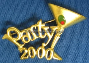Signed DaneCraft Party 2000 Martini Drink Brooch 4401 - Bild 1 von 1