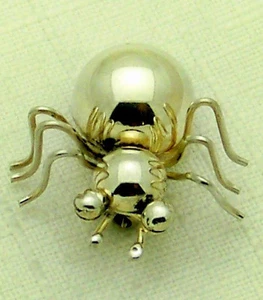 BUG EYE MANIA TAXCO ESTATE HANDCRAFTED STERLING SILVER BROOCH PIN - Picture 1 of 5