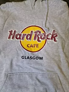 Hard Rock Cafe Glasgow grauer Hoodie Größe M neu mit Etikett #M - Bild 1 von 5