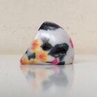Summer  Ring Size 9 Lucite Acrylic Plastic Ring Multicolor Flowers 19 mm