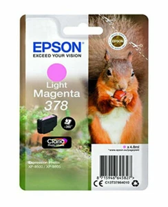 Epson 378, Light Magenta Ink Cartridge, XP-8500 XP-8505 XP-8600 XP-8605, XP-8606 - Picture 1 of 1