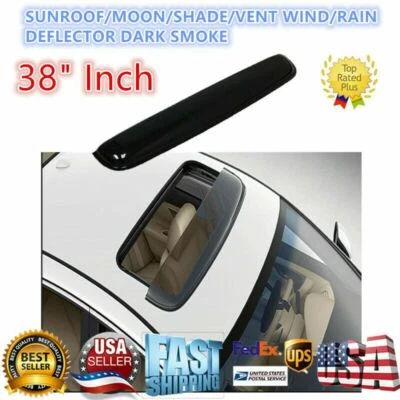 适用于起亚本田 38 英寸日光/月亮/遮阳/通风风/雨反射器暗烟 — 第 1/4 张图片