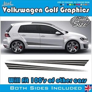 to fit Volkswagen VW GOLF 3 & 5 Door Side Stripes Decals Stickers Graphics 007 - Picture 1 of 4