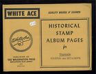 White Ace Historical Stamp Album Pages Coins Topical Blank Pages Pack of 12