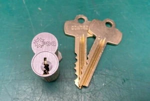 PDQ 6 Pin SFIC Schloss Zylinder L Nut mit Schlüsseln - Schlosser Schlosssport Vorhängeschloss - Bild 1 von 5