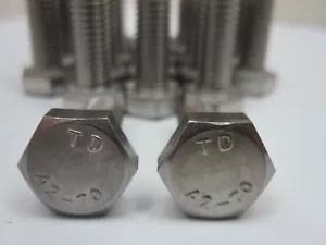 (100) M8-1.25x20 Stainless Steel Hex Head Cap Screws / Bolt 8mm x 20mm A2-70 - Picture 1 of 2