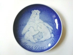 Bing & Grondahl. Muttertag Porzellan Plakette/Geschirr. 1974. Eisbär,. - Bild 1 von 2