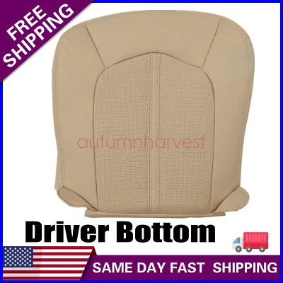 Cubierta de asiento de cuero perforado inferior del conductor bronceado para Cadillac CTS 2008 a 2013 Foto 1 de 4