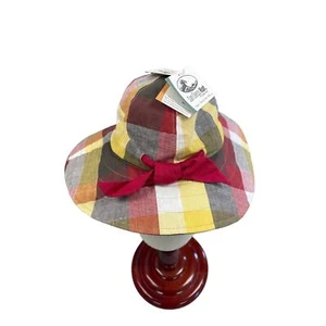 NWT San Diego Hat Company Kids Plaid Sun Hat 5-7 Years - Picture 1 of 5