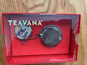 teavana tea infuser stailess steel round red - Picture 1 of 2