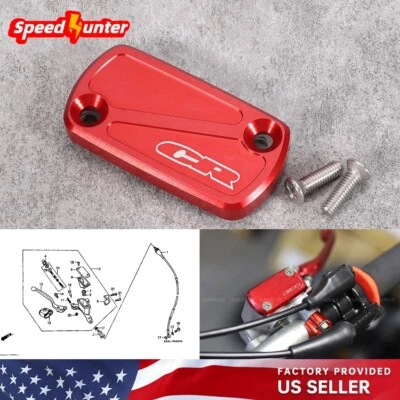 CNC Front Brake Oil Fluid Reservoir Cover For HONDA CR80R CR85R CR125R CR250R - Image 1 of 4
