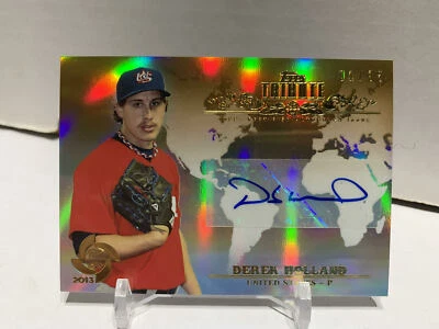 2013 Topps Tribute WBC Auto Sepia-Tone /35 Derek Holland #WTA-DHO3 Auto - Image 1 of 2