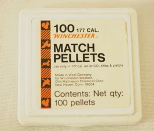 Vintage Winchester .177 Match Grade Pellets in Original Plastic Box of 100 - Picture 1 of 2