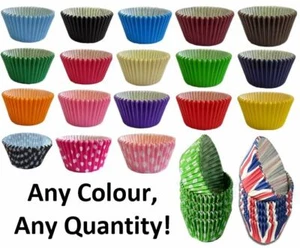 High Quality Coloured Muffin Paper Cupcake Cases Baking Cup Cake Case - Any Qty - Picture 1 of 33