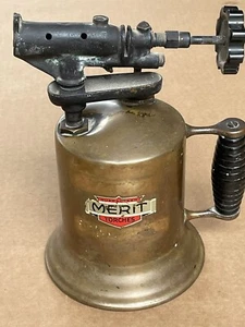 Tools, Vintage Blow Torch, Merit Brass Blow Torch, Plumbers Old Soldering Torch - Picture 1 of 8