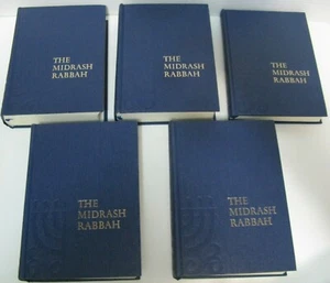 5 Volume Complete Midrash Rabbah Translation Into English Jewish Legend Exegesis - Picture 1 of 12