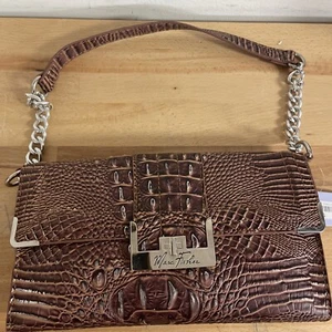 Marc Fisher Large Shoulder Bag Flap Front Handbag Purse 12" x 7" Gold NWT - Picture 1 of 9