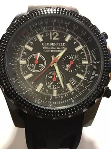 Globenfeld Gents Black Limited Edition Chronograph Sports Watch Presentation Box - Picture 1 of 5