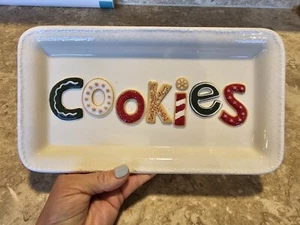 Harry & David - Hallmark SANTA CLAUS Cookies for Santa Teller Tablett Platte 6x11" - Bild 1 von 5