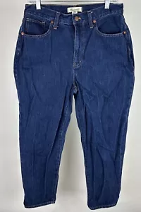 Pantalones de mezclilla MADEWELL holgados cónicos 29 lavado oscuro mamá relajado cintura alta mínimo - Imagen 1 de 14