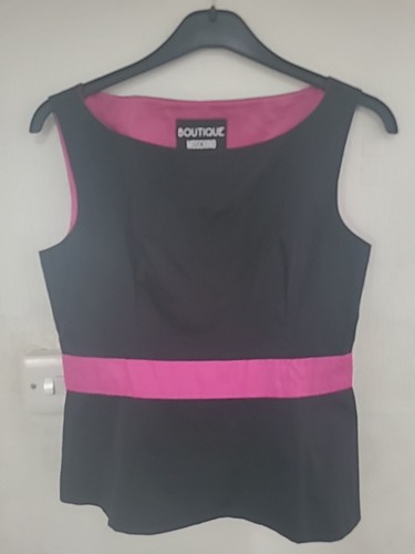 MOSCHINO Moshino Boutique AEFFE Designer Gilet Cocktail Party Taglia UK12