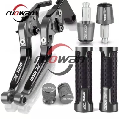 For KAWASAKI Z1000 Z 1000  2003-2018 CNC Handle Grips Cap Brake Clutch Levers - Image 1 of 4