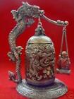 Fengshui Excellent Tibet Brass Dragon buddha Bell High 5in Width 4in