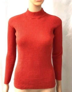 Michael Kors Koralle Strick Langarm Stehkragen Shirt Top Gr. Medium - Bild 1 von 4