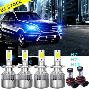 For Mercedes Benz C300 350 2008-2010 Combo Blue LED Headlight + Fog Light Bulbs - Picture 1 of 15