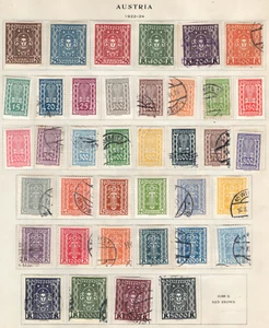Vintage Postage Stamps - 1922-24 (38) AUSTRIA Stamps - Mint/Hinged & Used - Picture 1 of 2