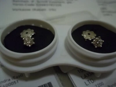 Ohrringe 2 Diamantohrstecker zu je 0,25 Karat Platinfassung Diamant Zertifikate - Bild 1 von 4