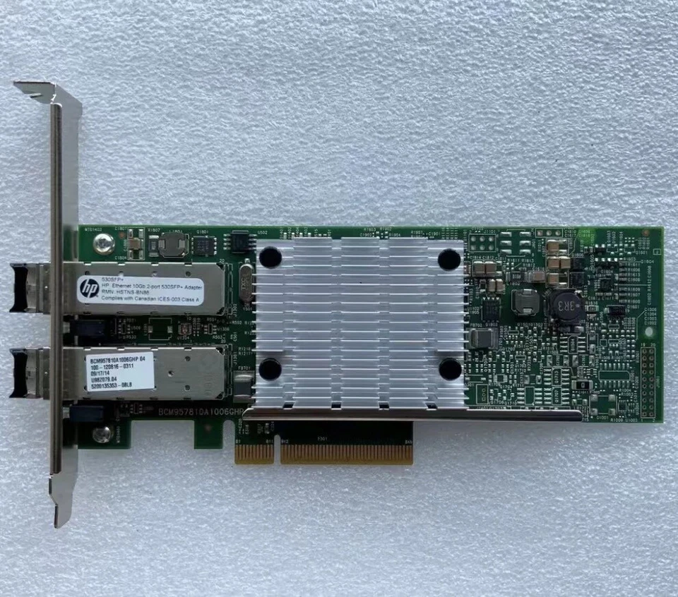 HP HP530SFP+10GB BCM957810A 656244-001 Dual Port 10 Gigabit Fiber Network Card - Image 1 of 1