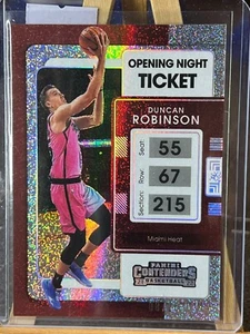 2021-22 Contenders Basketball DUNCAN ROBINSON Opening Night Ticket FOTL 8/25 - Picture 1 of 3