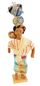 AFRICAN / JAMAICAN Vintage Handmade Folk Art Ethic Doll 6 1/2 inches - Picture 1 of 4