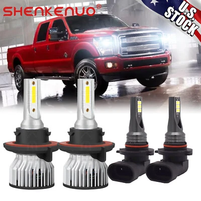 For Ford F-250 Super Duty F-350 2001-2004 Combo LED Headlight + Fog Lights Bulbs - Image 1 of 4