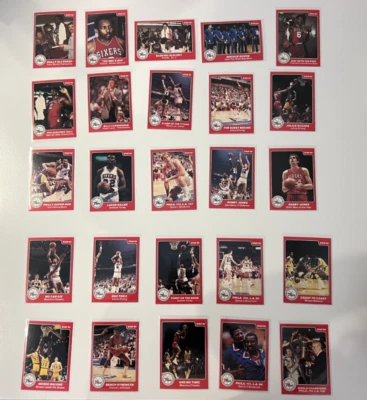1984 Star Philadelphia 76ers NBA World Champions 25 Card Set Dr J Kareem Moses - Image 1 of 4