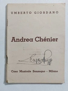68447 LIBRETTO D'OPERA - Umberto Giordano - Andrea Chénier - Sonzogno 1945 - Picture 1 of 1