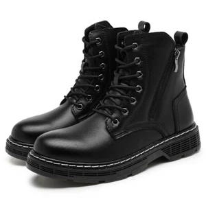Botas Oxford informales para hombre botas de caña media con cordones y cremallera - Imagen 1 de 12