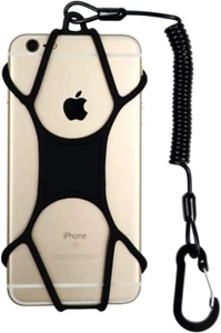 Rugged Lanyard Phone Holder - Coiled Strap Carabiner for Outdoors, Hiking, Tr... - Picture 1 of 1