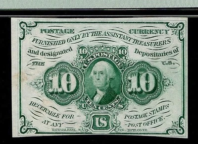 US 10c Fractional Currency 1st Issue Fr. 1242 With Monogram ABC PMG 63 - Image 1 of 3
