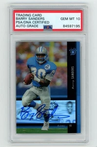 POP 1 Barry Sanders Signed 1994 SP All-Pro Holoviews #PB12 PSA 10 Auto Certified - Picture 1 of 2