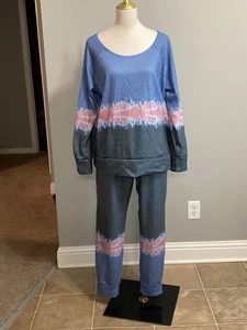 K Jordan Women's Sweat Suit Set Size XL Drawstring Waist - Picture 1 of 3