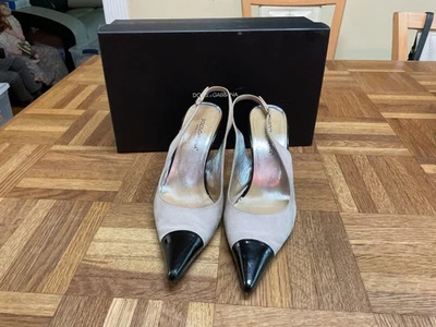 Tacones Dolce & Gabbana 38 gamuza nude charol negro punta Italia Foto 1 de 4