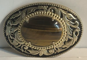 Tigerauge Gold Gürtelschnalle - Classic Western Cowboy/Cowgirl Vintage 1,5" Gürtel - Bild 1 von 6