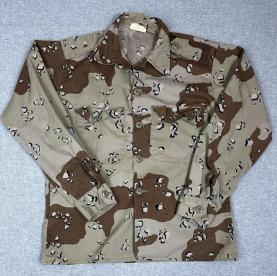 Camisa BDU Vintage Desert Camo Para Hombre Mediana 6 Colores Chocolate Chip Militar Años 90 Foto 1 de 4