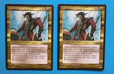 Magic the Gathering MTG ALLIANCES LORD OF TRESSERHORN X 2 R  LP/EX  1996 Nice! - Image 1 of 4