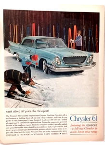 Chrysler Newport 1961 vintage original revista anuncio laminado para protección - Imagen 1 de 1