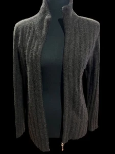 Zinity Cardigan Sweater Women S Brown Full Zip Closure FALL Light Academia - Picture 1 of 8