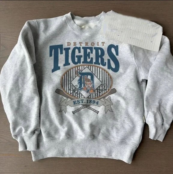 Vintage Detroit Tigers Baseball Sweatshirt, 90s MLB  AN59967 - Image 1 of 2